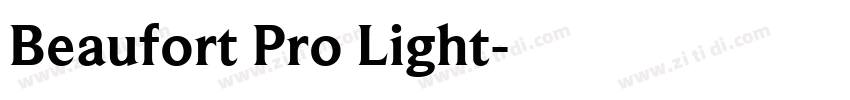 Beaufort Pro Light字体转换